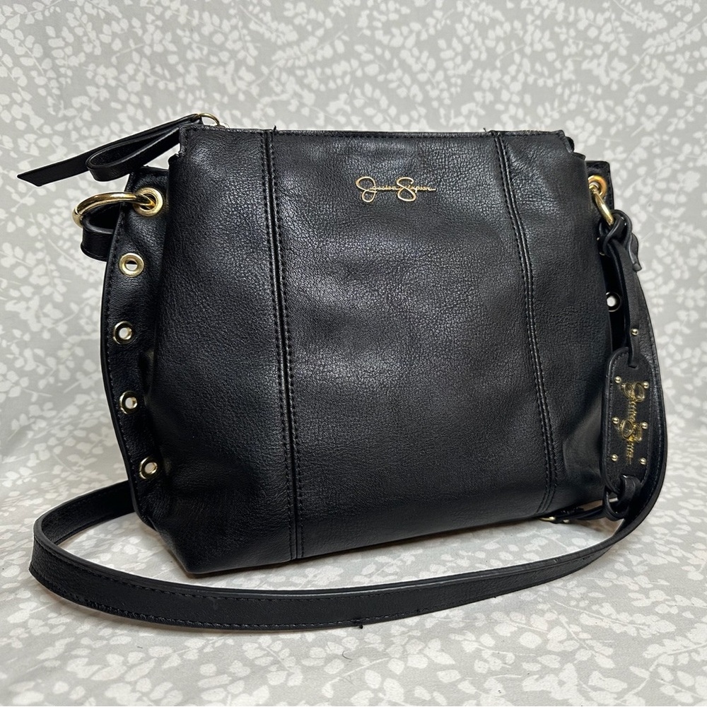 Jessica Simpson Noel Gold Grommets Cross-Body Bag